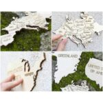 3D dėlionė pasaulio sieninis žemėlapis medinis XL - Image 2