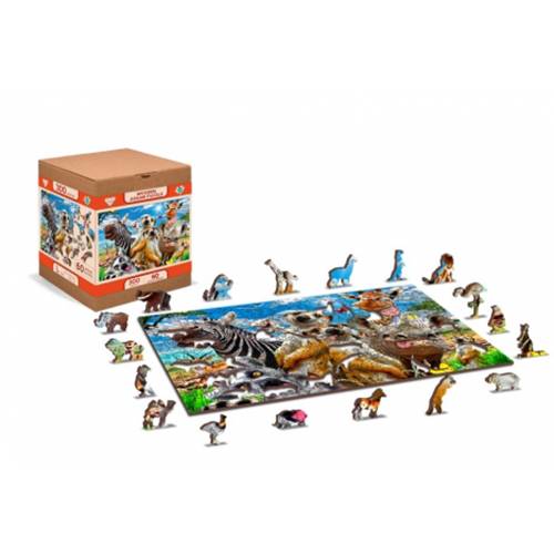 5904151820331 Medinė dėlionė Sveiki atvykę į Afriką 300 detalių