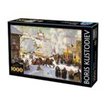 Dėlionė "Boris Kustodiev - Maslenitsa (Užgavenės)" 1000d.