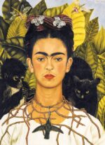 Dėlionė Frida Kahlo Autoportretas su erškėčių vėriniu ir kolibriu 1000 detalių