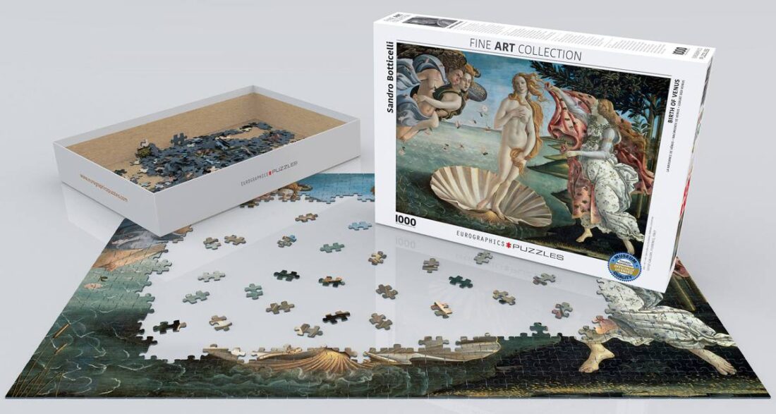 Dėlionė Veneros gimimas Sandro Botticelli 1000