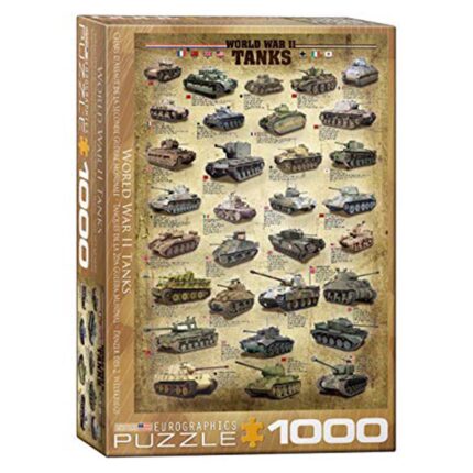 Dėlionė Antrojo Pasaulinio karo tankai 1000