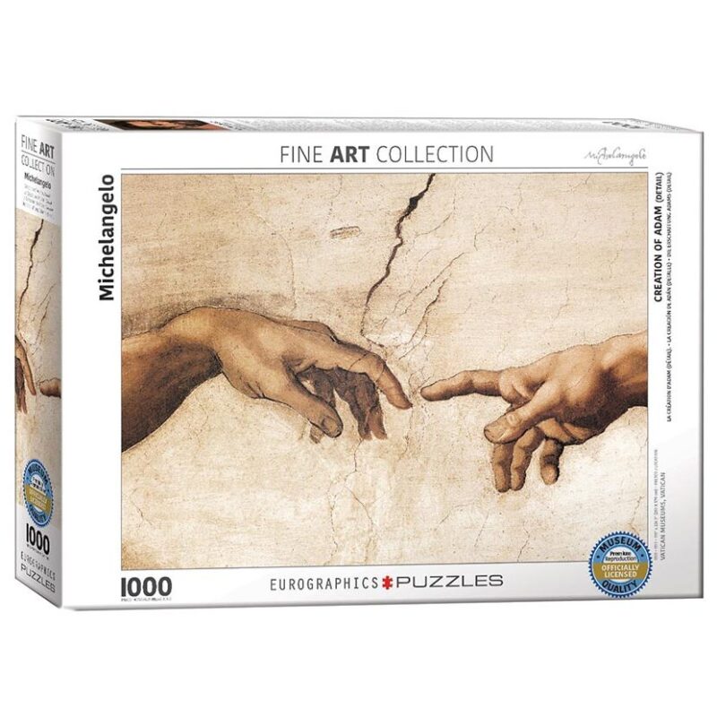 628136620161 Dėlionė Adomo sukūrimas. Michelangelo di Buonarotti 1000 detalių