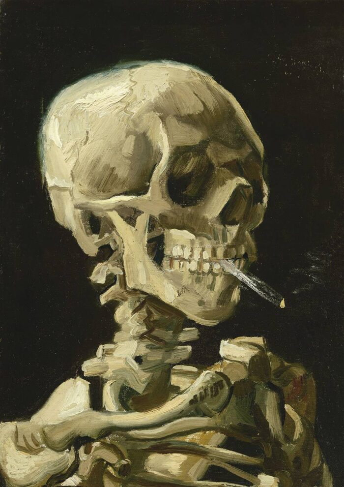 Dėlionė Skeleto galva su degančia cigarete. Vincent Van Gogh 1000 detalių - Image 2