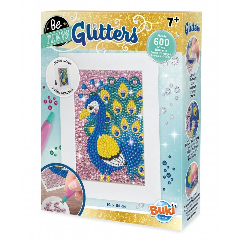glitters-peacock.jpg Kūrybinis rinkinys Blizgučių menas - Povas - Image 1