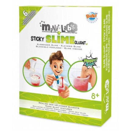 Eksperimentų rinkinys Mini Lab Slime šviečiantys tamsoje 6 užsiėmimai