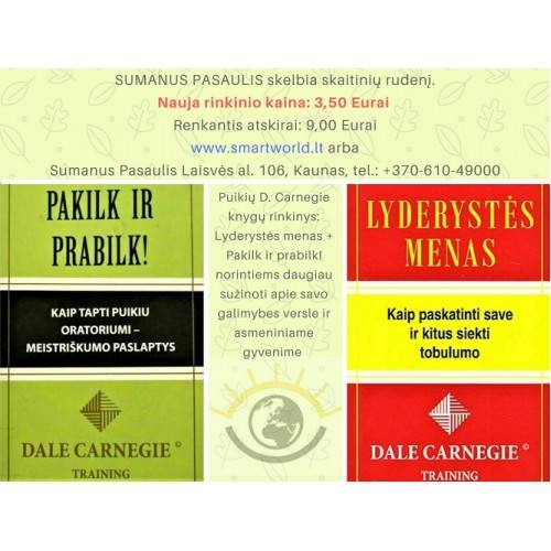 Lyderystės menas + Pakilk ir prabilk! Dale Carnegie 2-jų knygų rinkinys