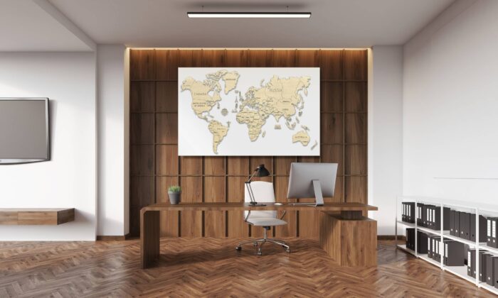 Medinė dėlionė Pasaulio žemėlapis XXL 200x120cm - Image 2
