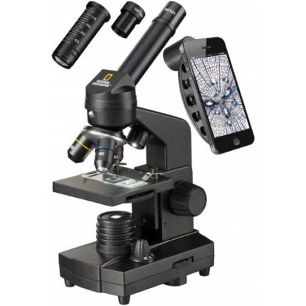 NATIONAL GEOGRAPHIC 40X-1280X MIKROSKOPAS SU IŠMANIOJO TELEFONO LAIKIKLIU