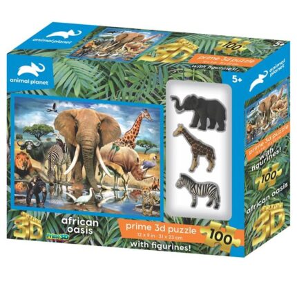 3D dėlionė Afrikos oazė su figūrėlėmis