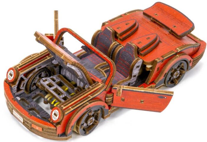 Išskirtinė riboto leidimo 3D medinė dėlionė Sportinis automobilis - Image 3