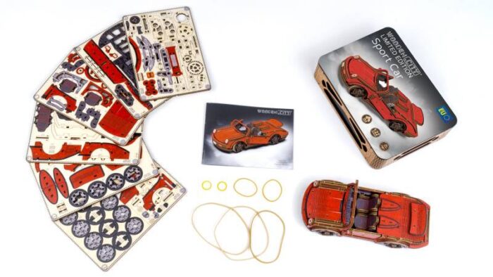 Išskirtinė riboto leidimo 3D medinė dėlionė Sportinis automobilis - Image 4