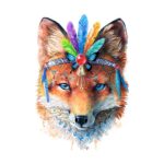 Dėlionė medinė "Mystic Fox" M 150 detalių - Image 2