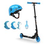 Mechaninis paspirtukas Mėlynas 12,5cm ratukai