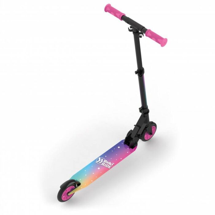 Mechaninis paspirtukas Rožinis 12,5cm ratukai - Image 2