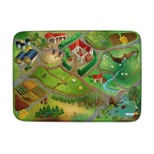 Kilimas Ultra Soft Gyvulių ūkis 100x150cm