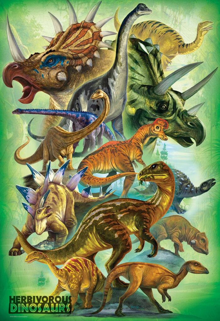 Dėlionė 'Žolėdžiai dinozaurai' 100d. - Image 2