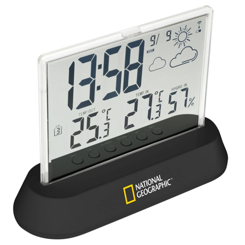 Orų stotelė su laikrodžiu (Meteorologinė Stotelė) National 14 x 10.5 x 5 cm