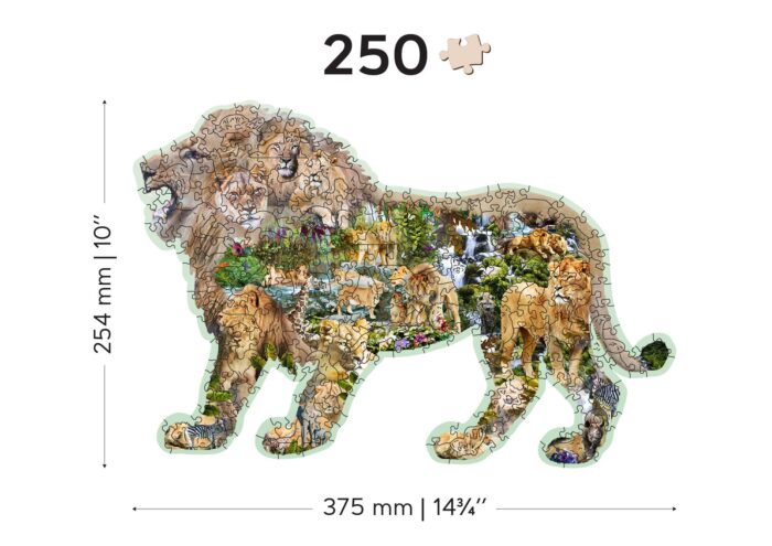 Medinė dėlionė Liūto riaumojimas 250 - Image 7