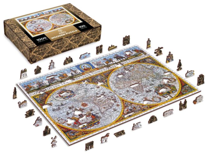 Medinė dėlionė „Nova Terrarum žemėlapis“, 1010 detalių - Image 2