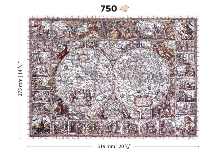 Medinė dėlionė „Tyrinėjimų žemėlapis“, 750 detalių - Image 4