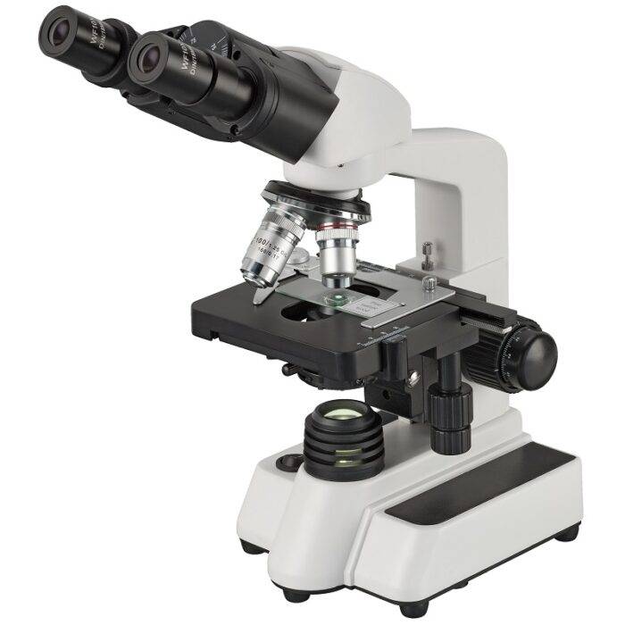 Mikroskopas-Researcher-Bino-40x-1000x-su-priedais