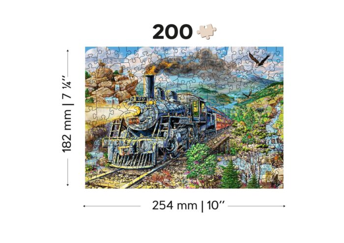 Medinė dėlionė „Traukinys“, 200 detalių - Image 6