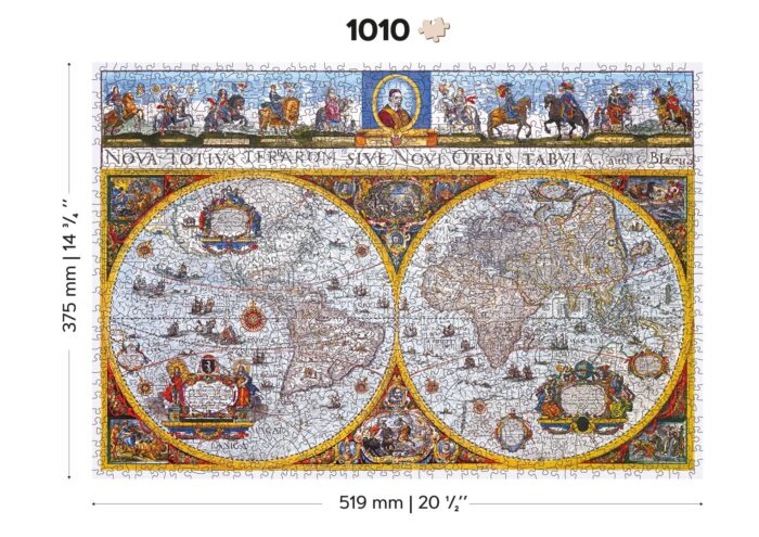 Medinė dėlionė „Nova Terrarum žemėlapis“, 1010 detalių - Image 3