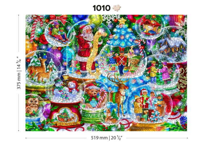 Medinė dėlionė „Kalėdinės gniūžtės“, 1010 detalių - Image 5