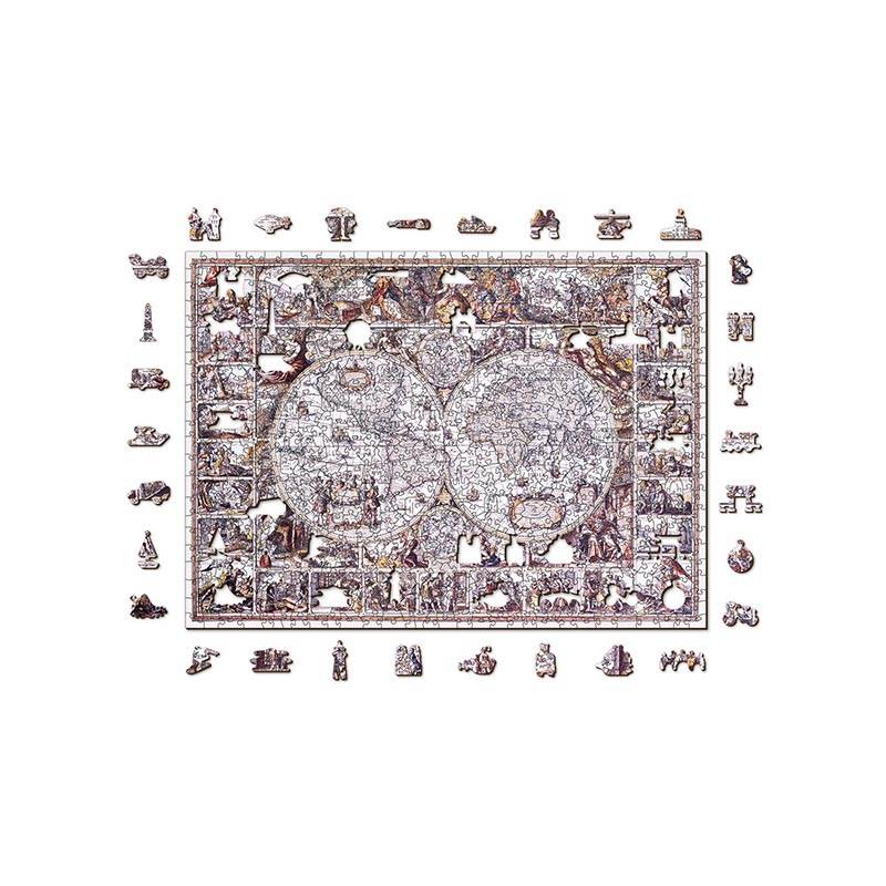ef302f0e61167cb2f3ed0f39e300e9c3 Medinė dėlionė „Tyrinėjimų žemėlapis“, 750 detalių - Image 1