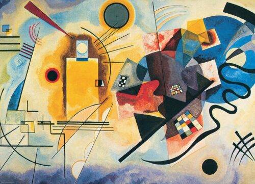 Dėlionė Geltona, Raudona, Mėlyna. Wassily Kandinsky 1000