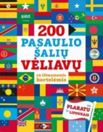 Knyga 200 pasaulio šalių vėliavų su išimamomis kortelėmis, plakatu ir lipdukais - Image 6