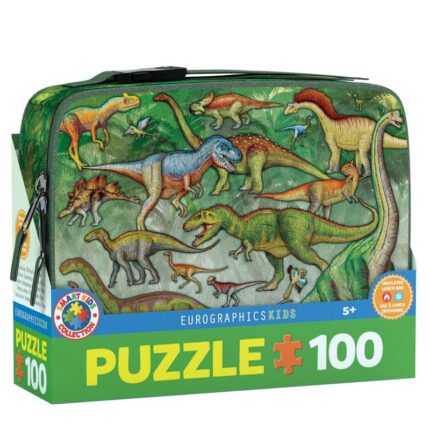 Pietų dėžutė-dėlionė Dinozaurai 100 d.