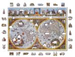 Medinė dėlionė žemėlapis Nova Terrarum 1010 su dvipusėmis figūrėlėmis.