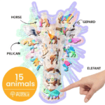 Medinė dėlionė Madinga žirafa 150 detalių - Image 3