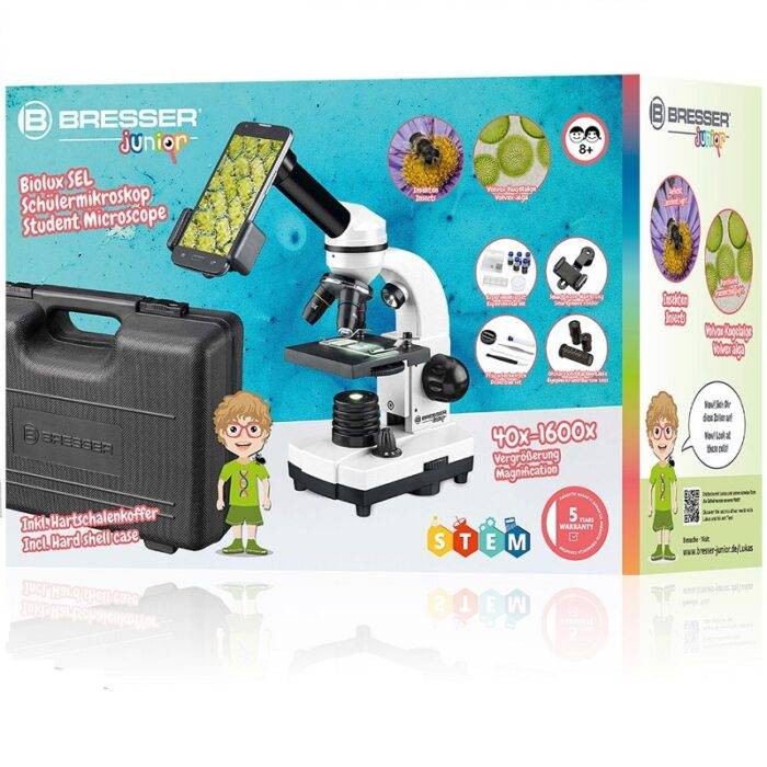 Mikroskopas Junior Biolux SEL Student 40x-1600x. Bresser