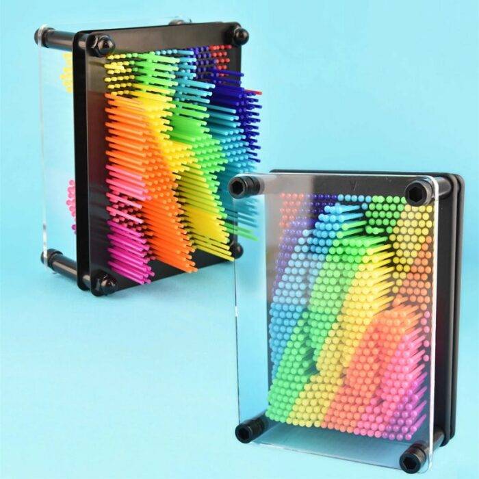 Pin art lenta Vaivorykštė. 3D žaislas