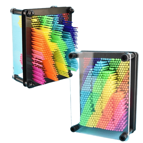Pin art lenta Vaivorykštė. 3D žaislas
