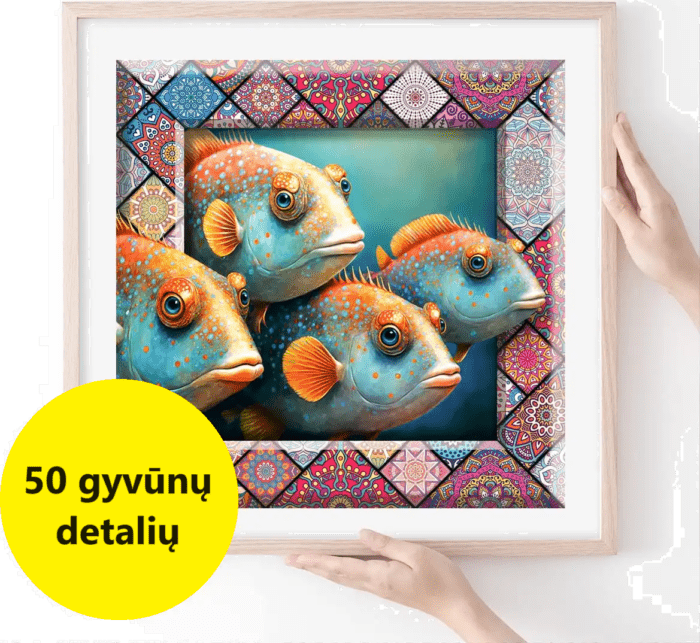 Medinė dėlionė Tropinės žuvys, 505 detalių