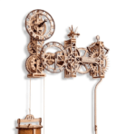 3D Medinis konstruktorius Steampunk sieninis laikrodis - Image 5