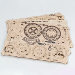 3D Medinis konstruktorius Steampunk sieninis laikrodis - Image 4