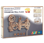3D Medinis konstruktorius Steampunk sieninis laikrodis