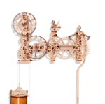3D Medinis konstruktorius Steampunk sieninis laikrodis - Image 2