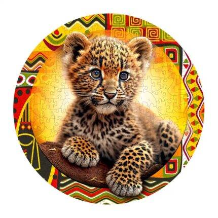 Medinė dėlionė Mielas mažas leopardas, 250 detalių