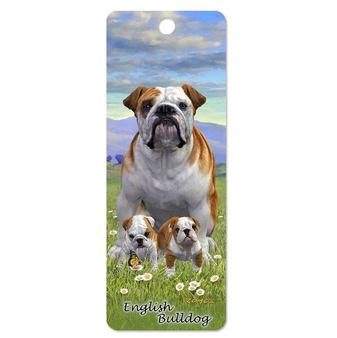 Anglu buldogas skirtukas 3D 3D skirtukas Anglų buldogas (English Bulldog)