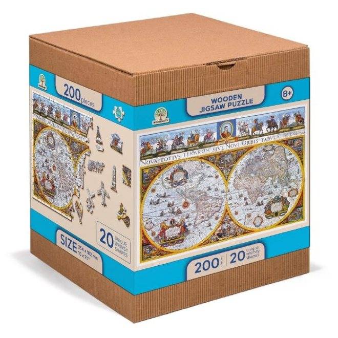 Medinė dėlionė Žemėlapis Nova Terrarum Antique 200