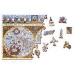 Medinė dėlionė Žemėlapis Nova Terrarum Antique 200