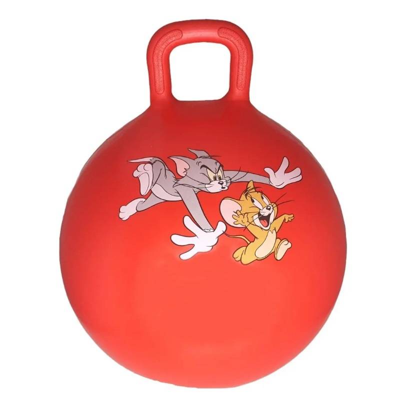 Sokliukas Tomas ir Džeris red 1 Šokliukas-kamuolys Tomas ir Džeris raudonas (Tom and Jerry) 45 cm