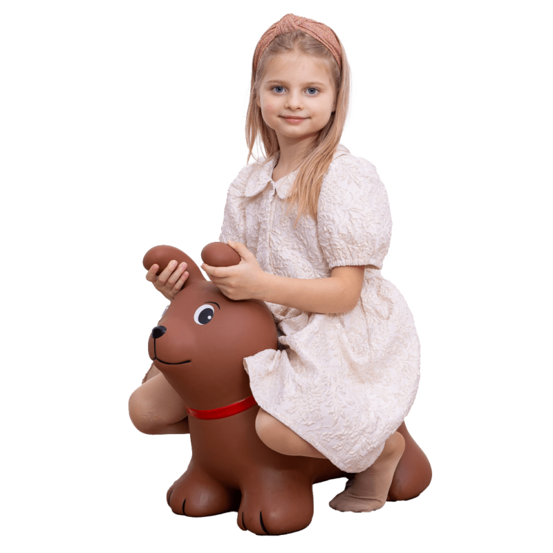 Sokliukas rudas suniukas 2 Šokliukas Rudas šuniukas 58 cm