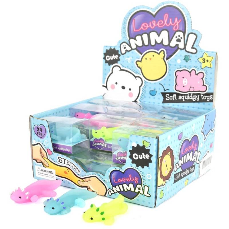 Aksolotlis mini stretch Spaudomas gelinis aksolotlis 7cm